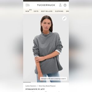 Slate Gray Mock-Neck Popover Sweater